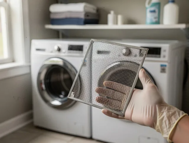 Seymour Dryer Vent Cleaning specialist performing detailed lint trap cleaning service in Seymour