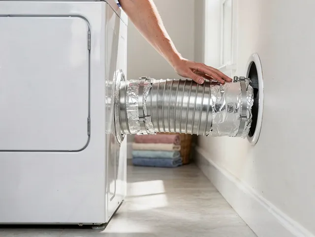 Professional dryer vent hose installation by Seymour Dryer Vent Cleaning in Seymour
