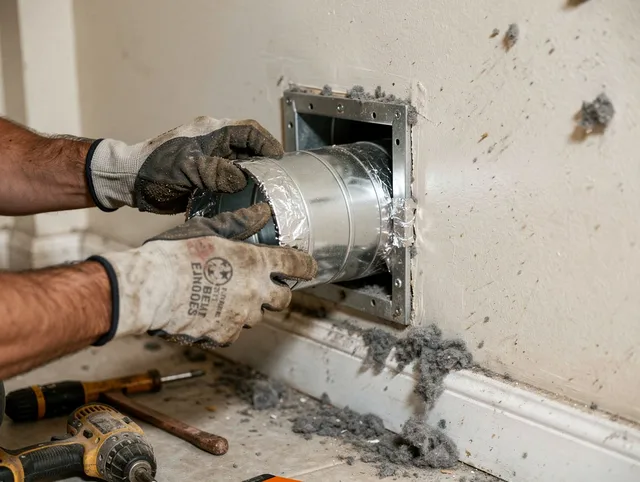 Professional dryer vent repair and installation by Seymour Dryer Vent Cleaning in Seymour